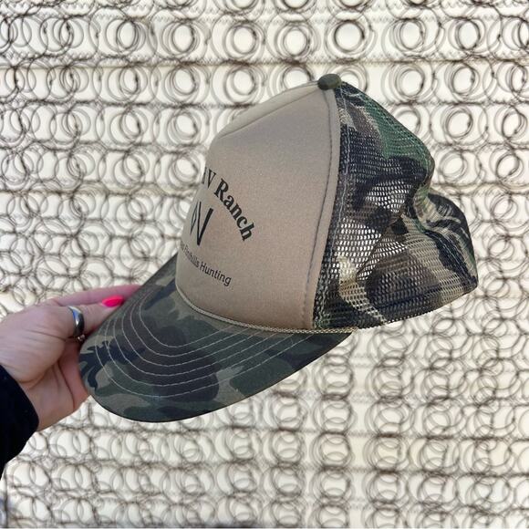 Vintage Diamond V Ranch Camo Trucker Hat - Picture 2 of 5